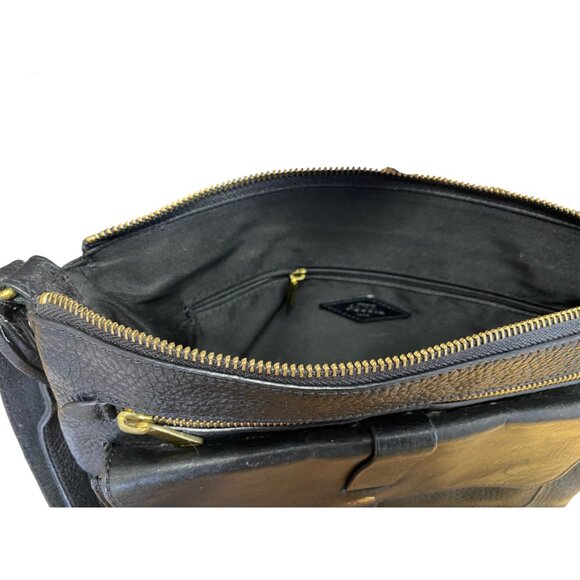 FOSSIL KINLEY BLACK LEATHER SMALL CROSSBODY BAG - Picture 6 of 9